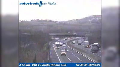 Preview delle webcam di Castelfidardo: A14 km. 240,2 Loreto itinere sud