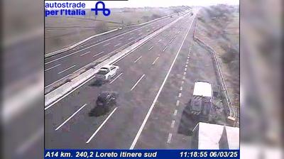 Preview delle webcam di Castelfidardo: A14 km. 240,2 Loreto itinere sud