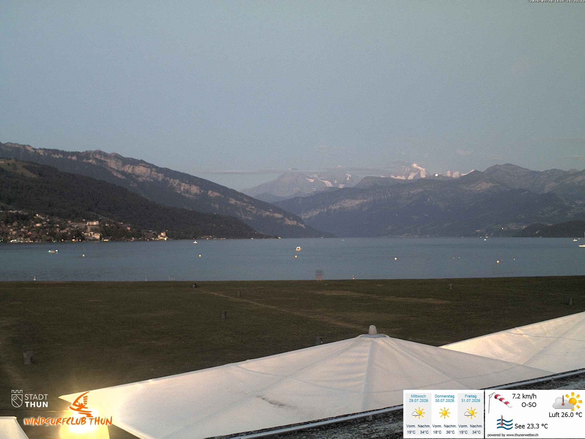 Thun: Webcam des WSCT vom Strandbad