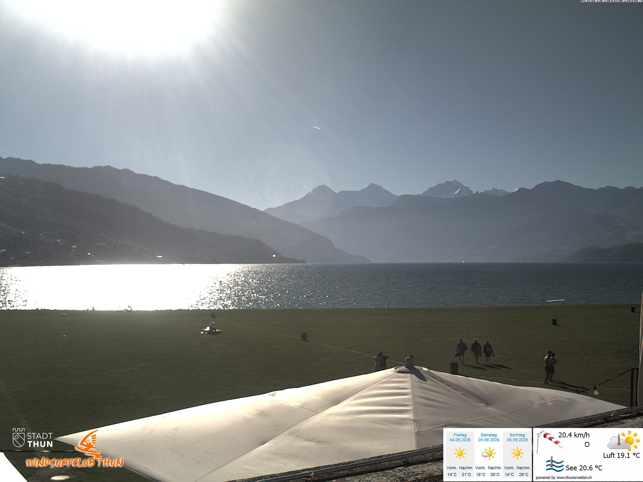Thun: Webcam des WSCT vom Strandbad