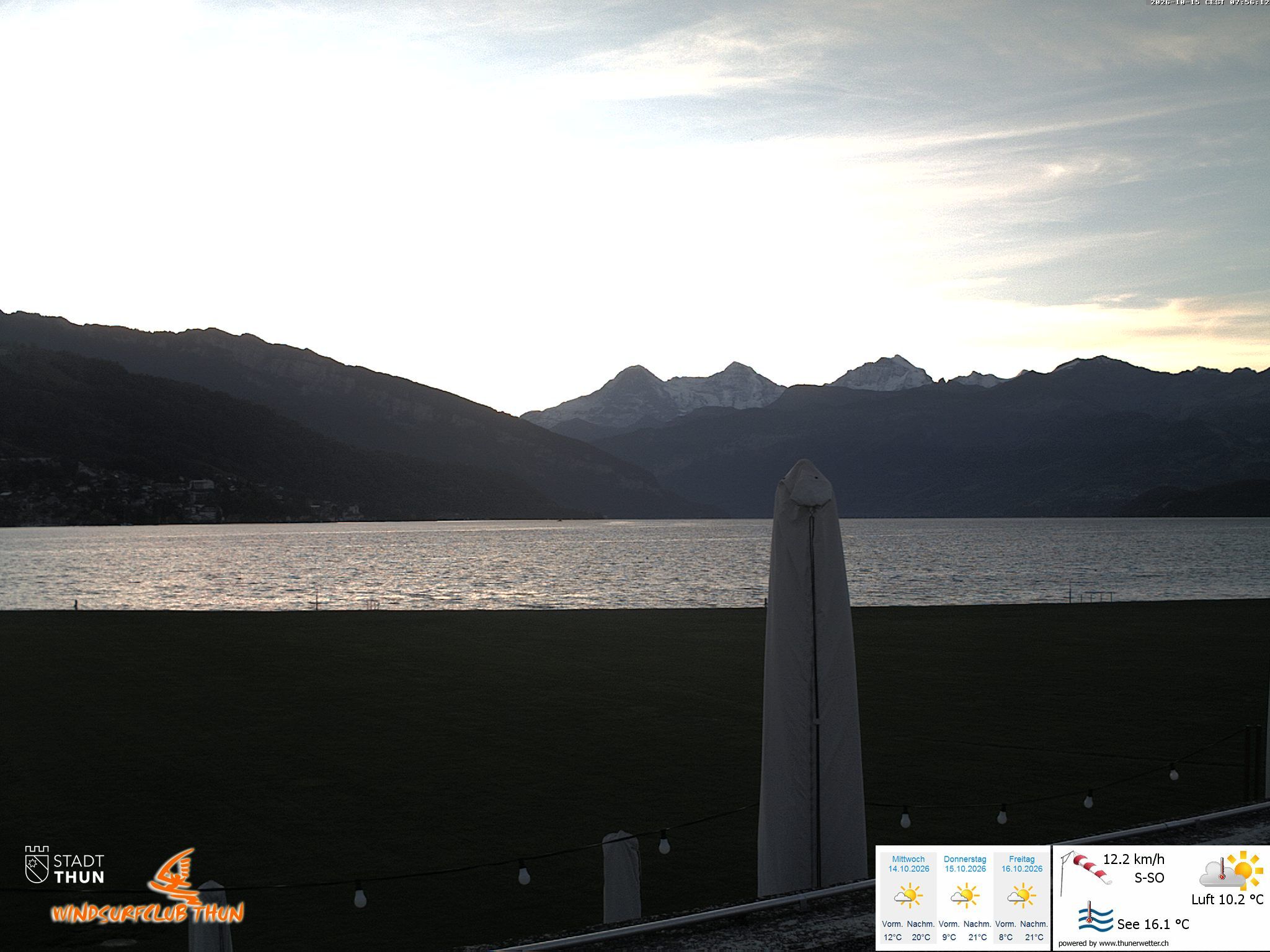 Thun: Webcam des WSCT vom Strandbad