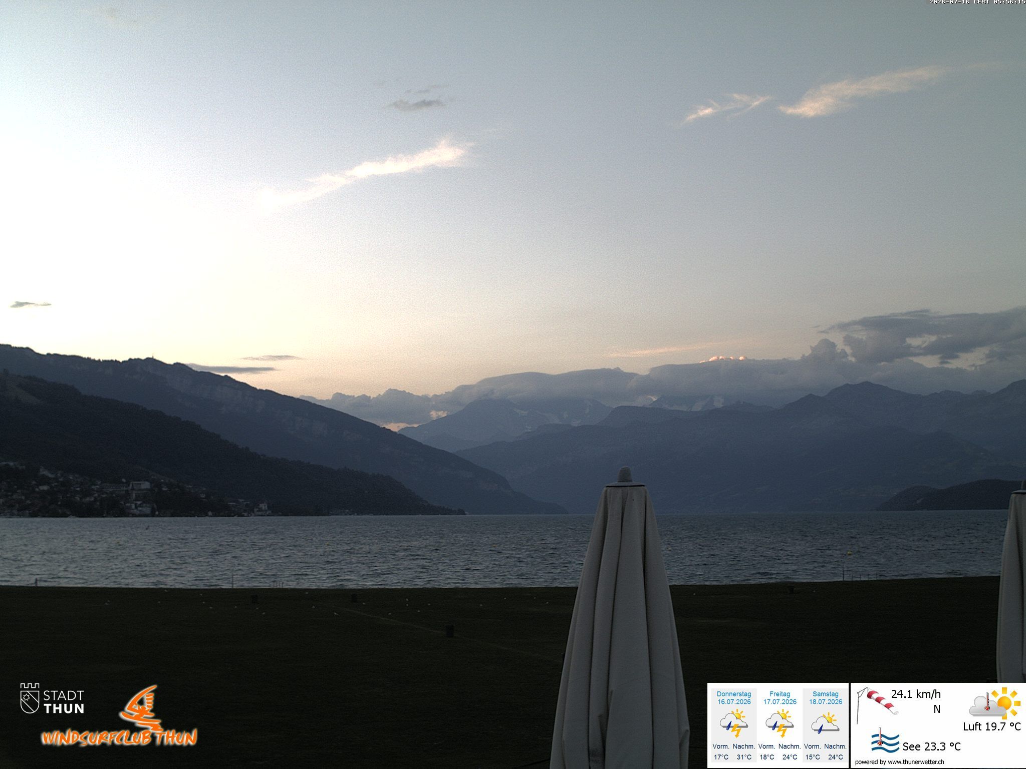 Thun: Webcam des WSCT vom Strandbad