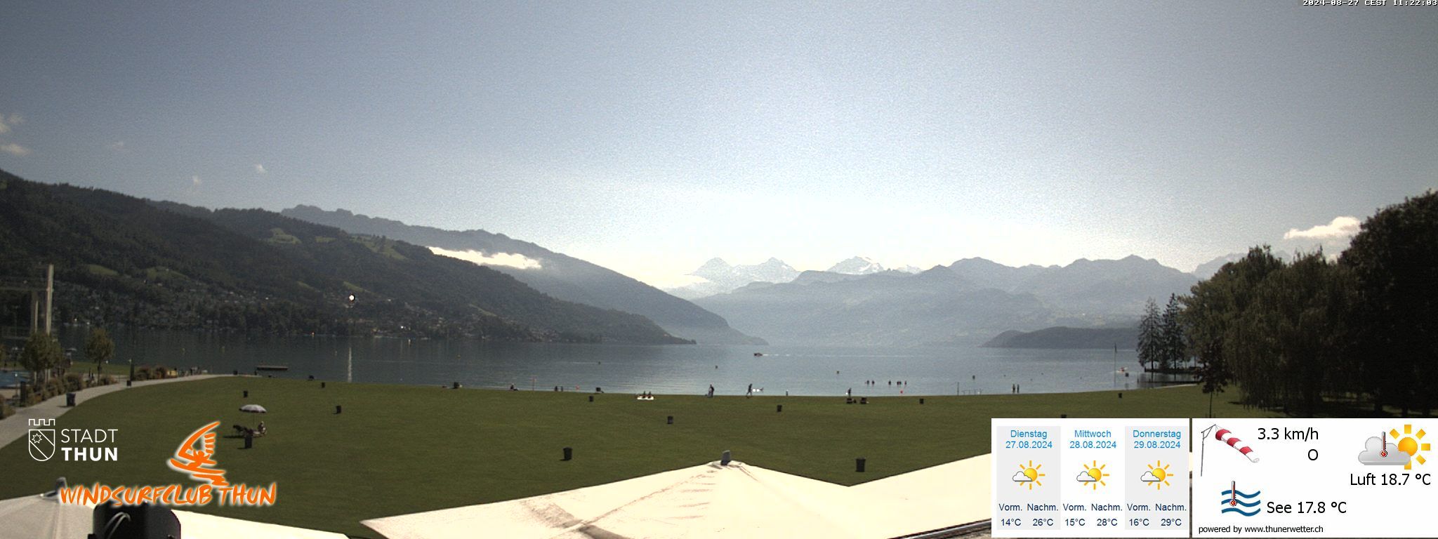 Thun: Webcam des WSCT vom Strandbad