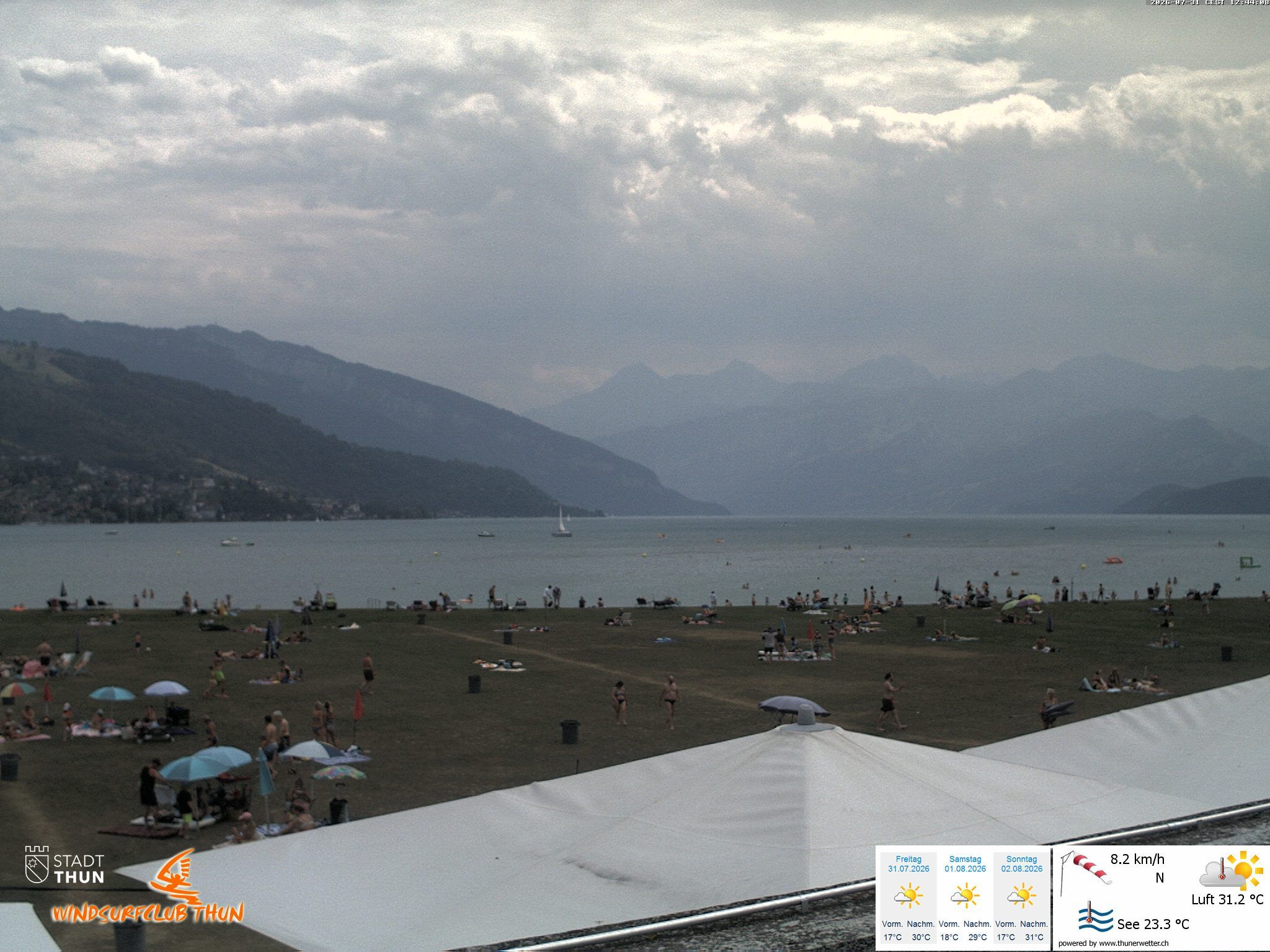 Thun: Webcam des WSCT vom Strandbad