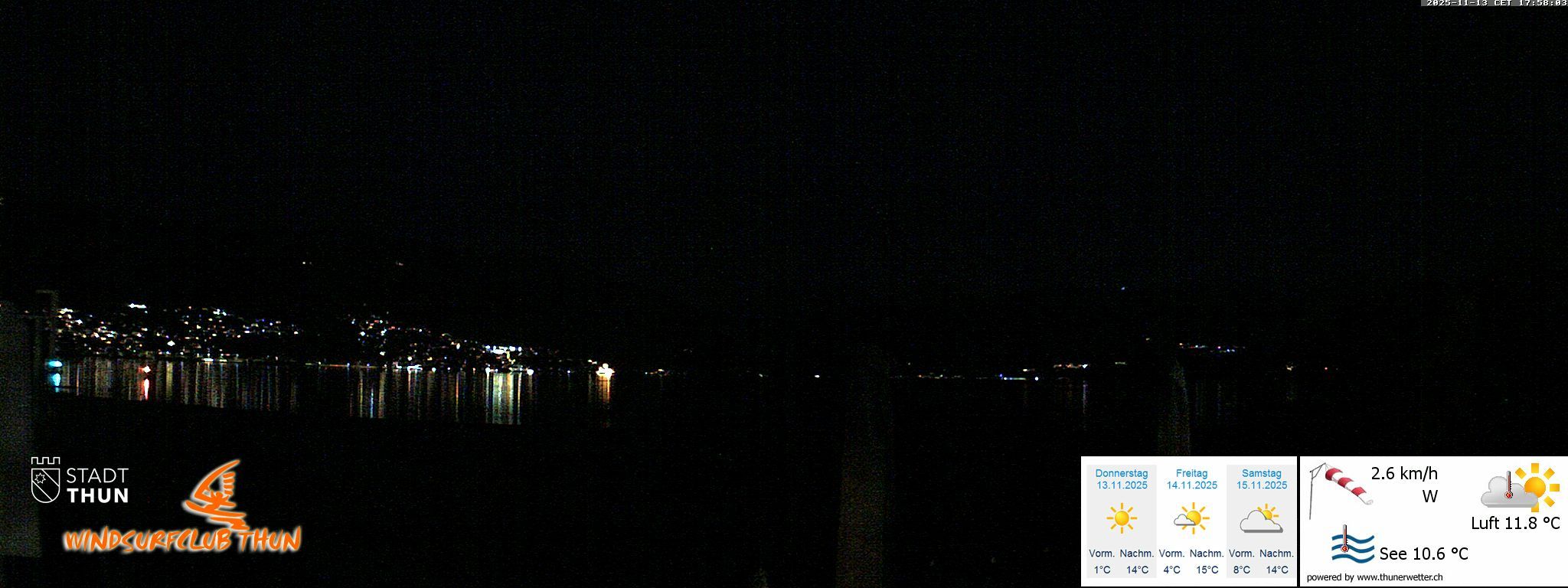 Thun: Webcam des WSCT vom Strandbad