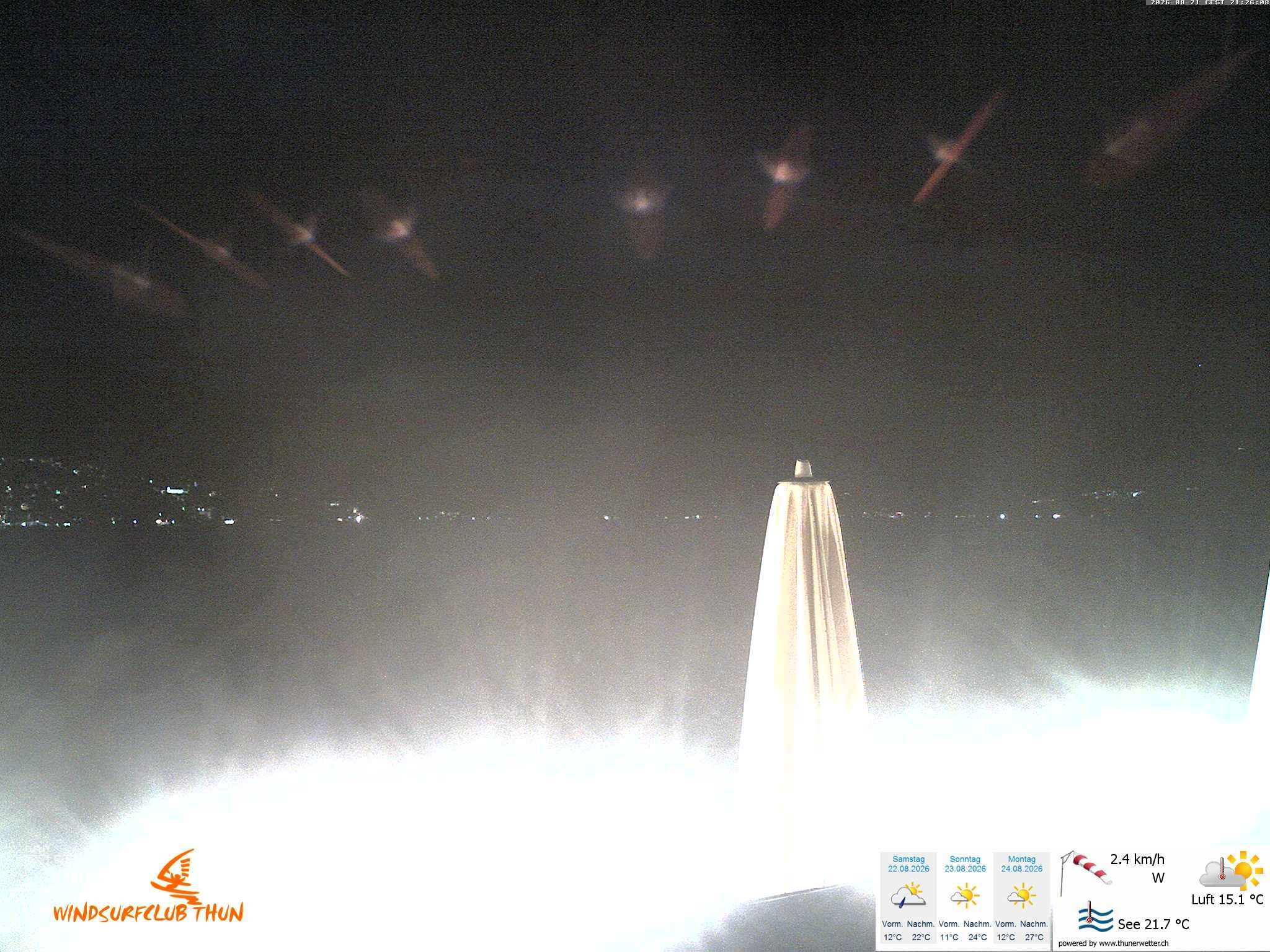 Thun: Webcam des WSCT vom Strandbad