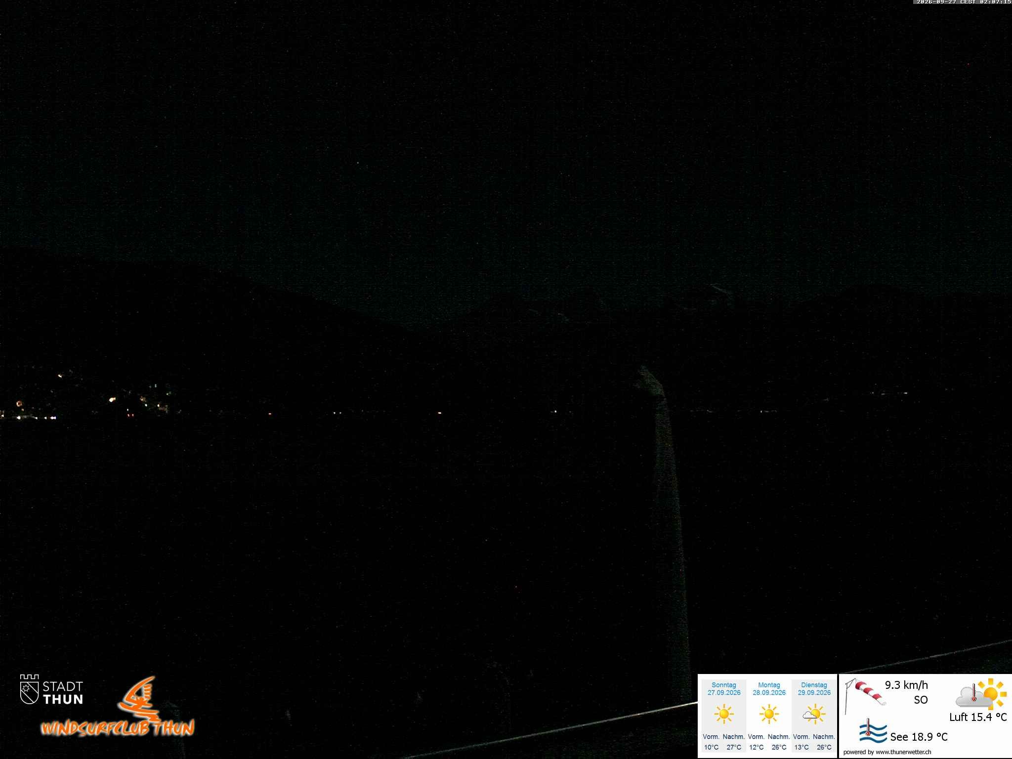 Thun: Webcam des WSCT vom Strandbad