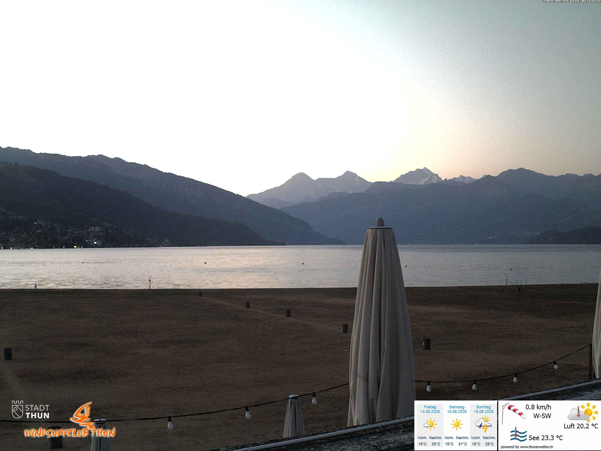 Thun: Webcam des WSCT vom Strandbad