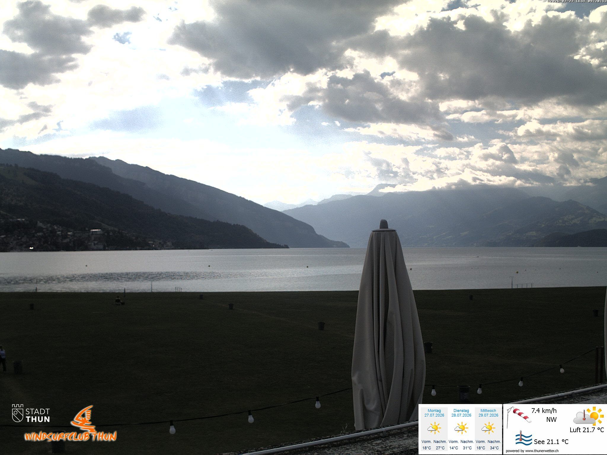 Thun: Webcam des WSCT vom Strandbad
