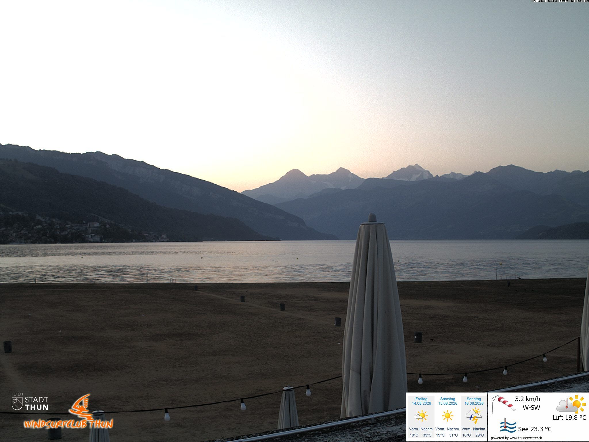 Thun: Webcam des WSCT vom Strandbad