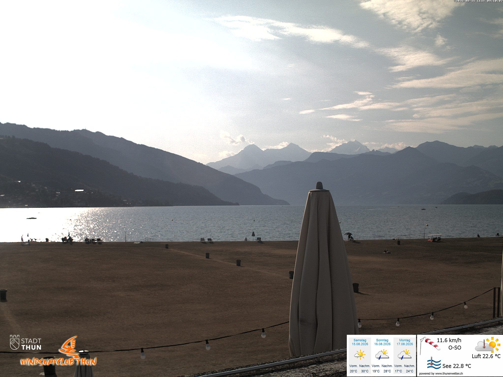 Thun: Webcam des WSCT vom Strandbad
