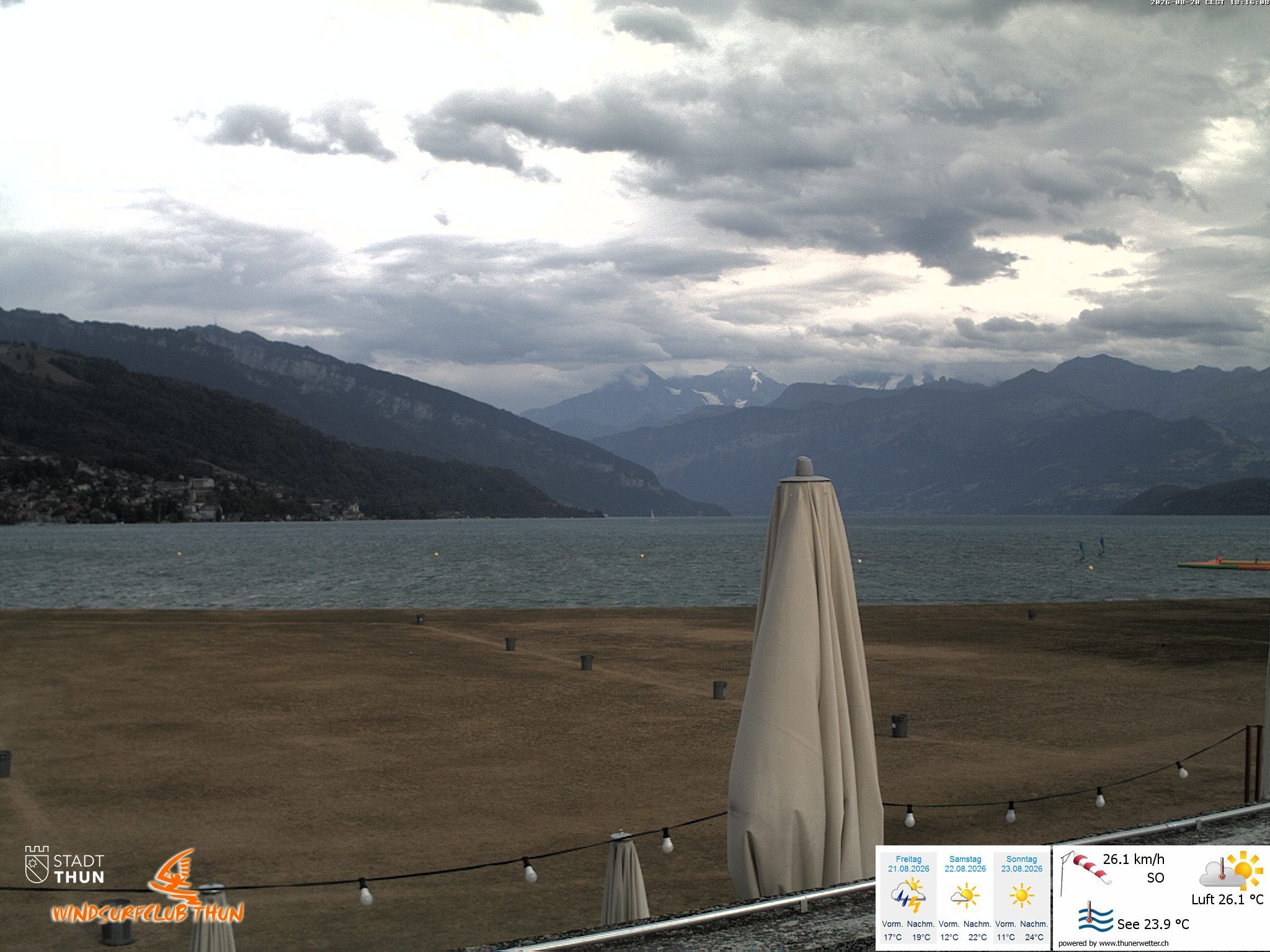 Thun: Webcam des WSCT vom Strandbad