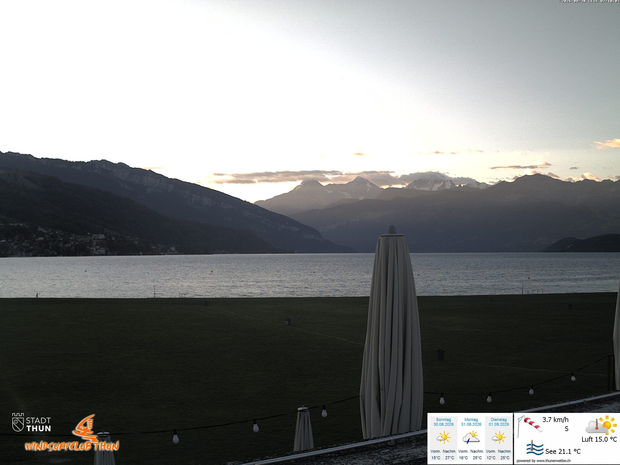 Thun: Webcam des WSCT vom Strandbad