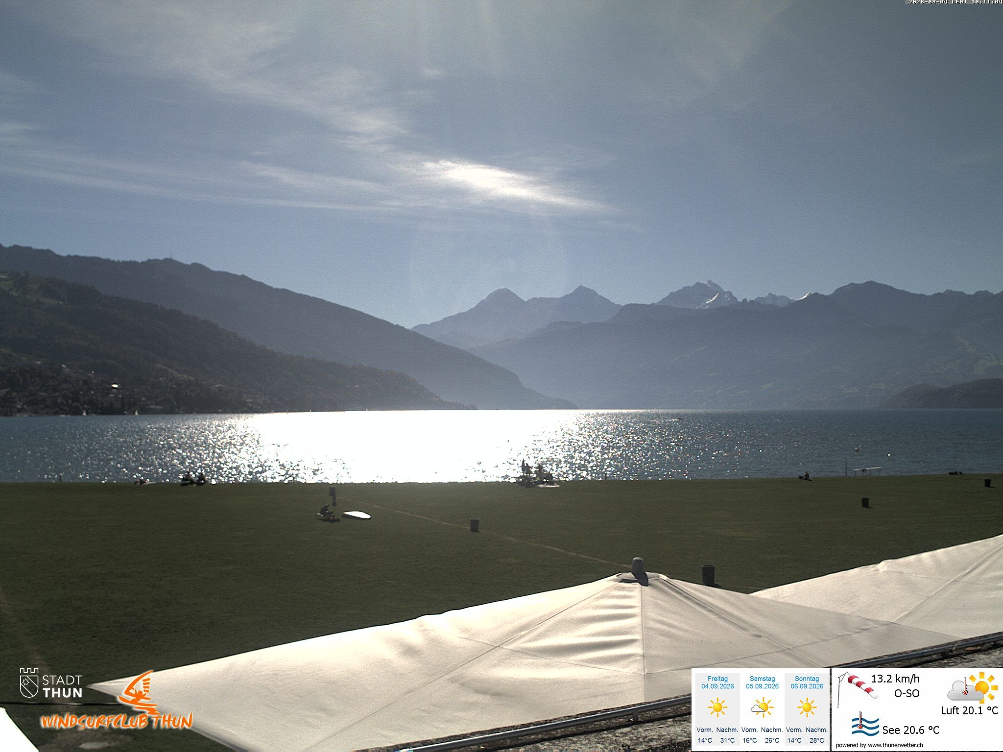 Thun: Webcam des WSCT vom Strandbad