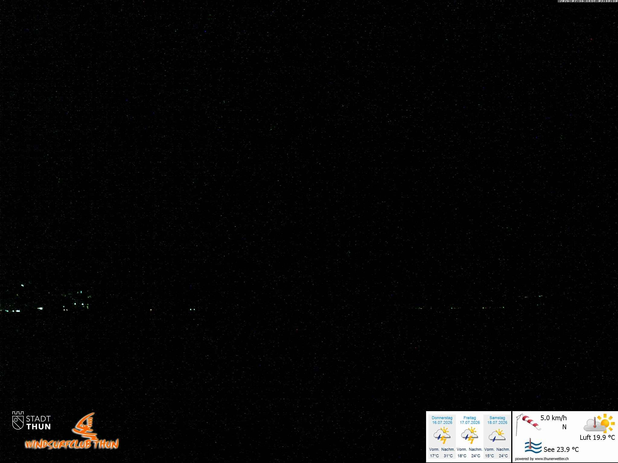 Thun: Webcam des WSCT vom Strandbad