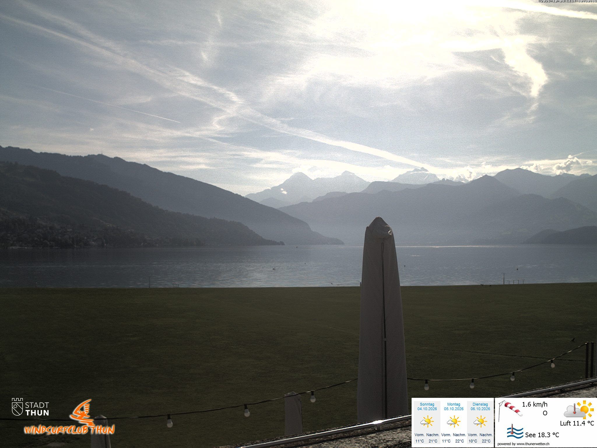 Thun: Webcam des WSCT vom Strandbad