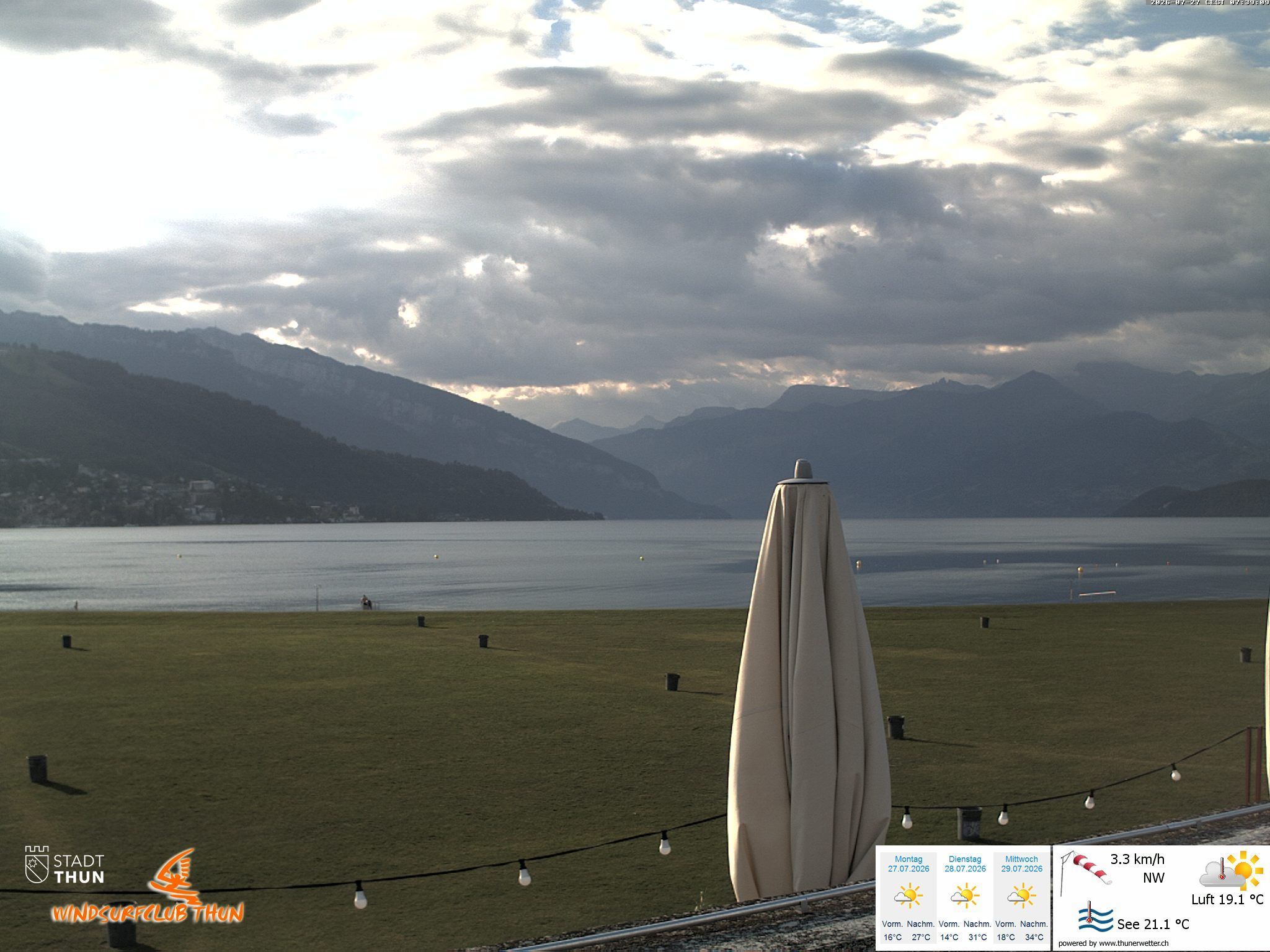 Thun: Webcam des WSCT vom Strandbad