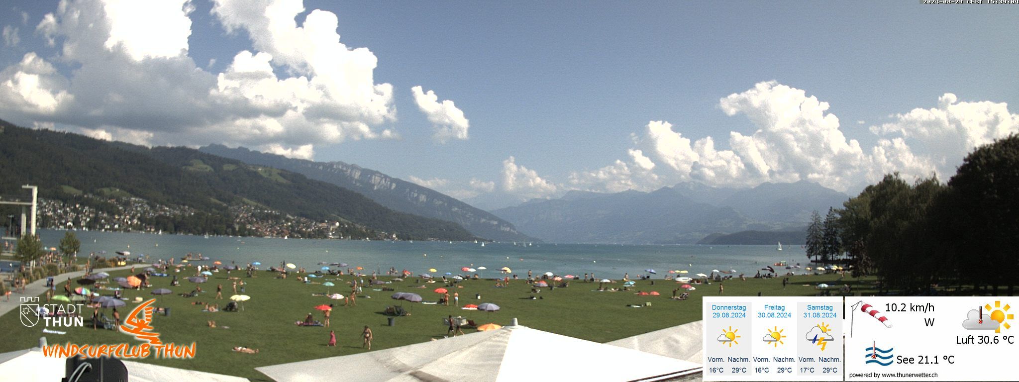 Thun: Webcam des WSCT vom Strandbad