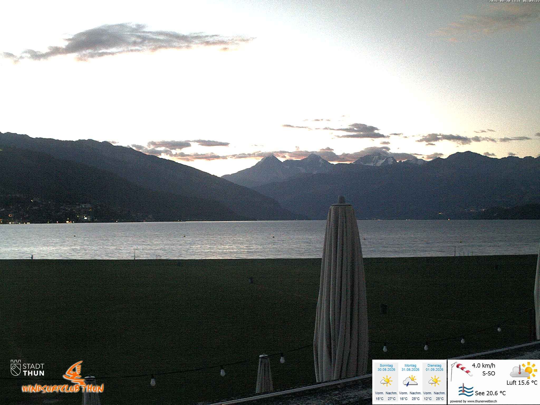 Thun: Webcam des WSCT vom Strandbad
