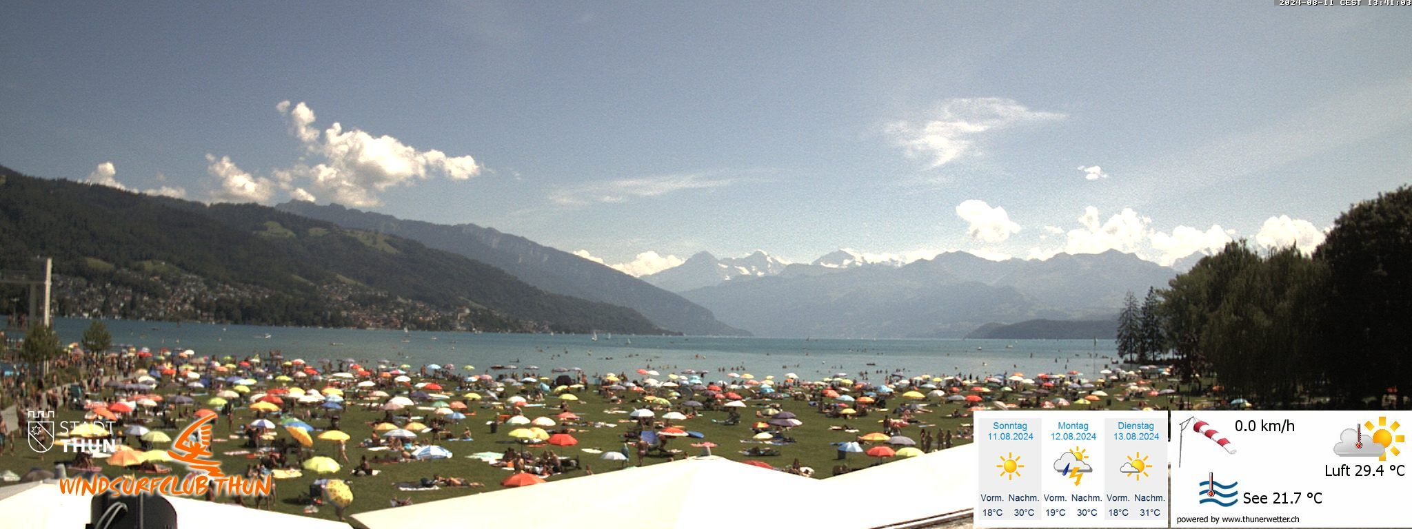 Thun: Webcam des WSCT vom Strandbad