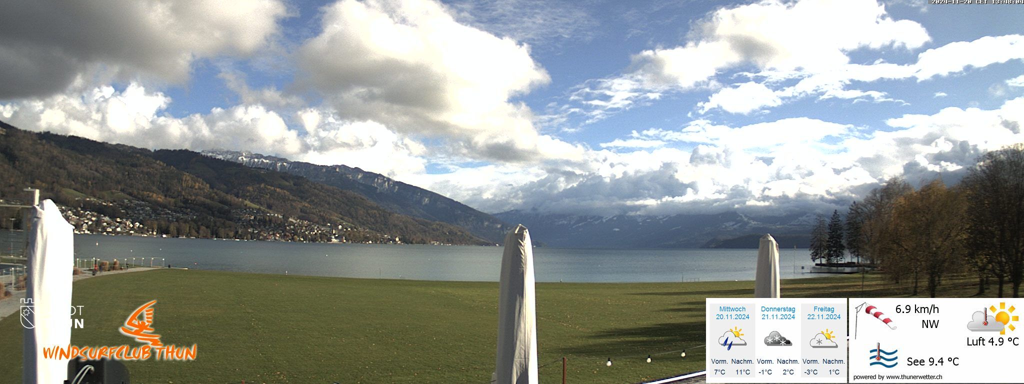 Thun: Webcam des WSCT vom Strandbad