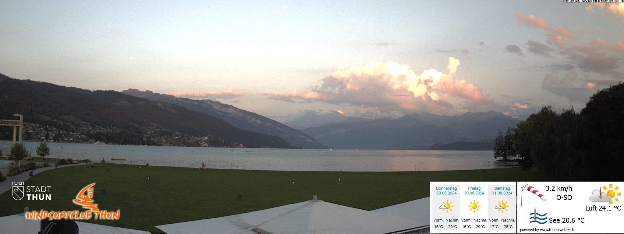 Thun: Webcam des WSCT vom Strandbad