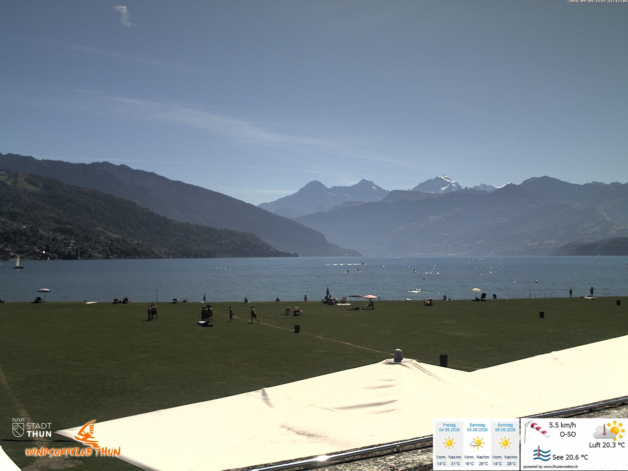 Thun: Webcam des WSCT vom Strandbad