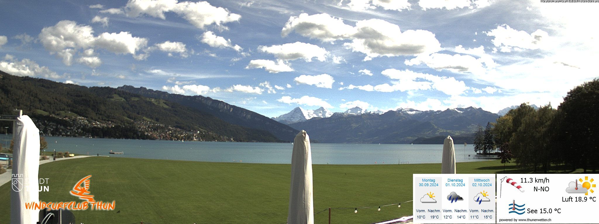 Thun: Webcam des WSCT vom Strandbad