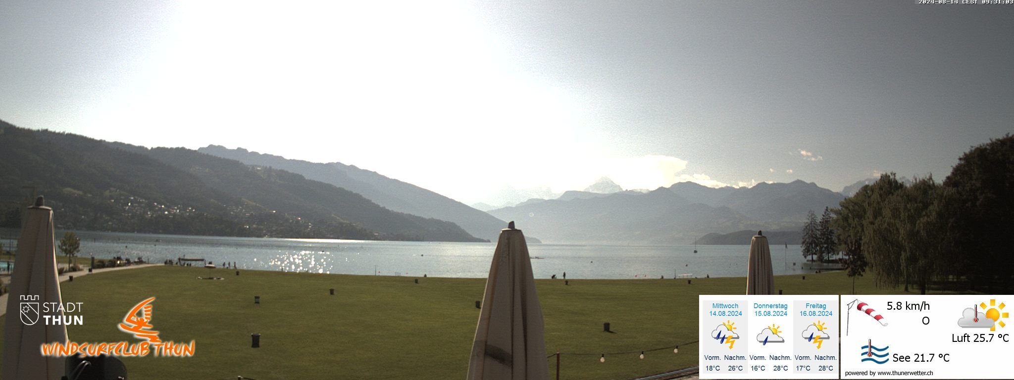 Thun: Webcam des WSCT vom Strandbad