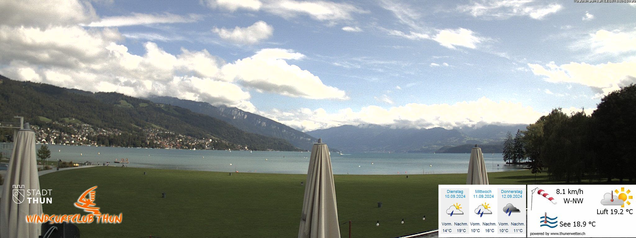 Thun: Webcam des WSCT vom Strandbad