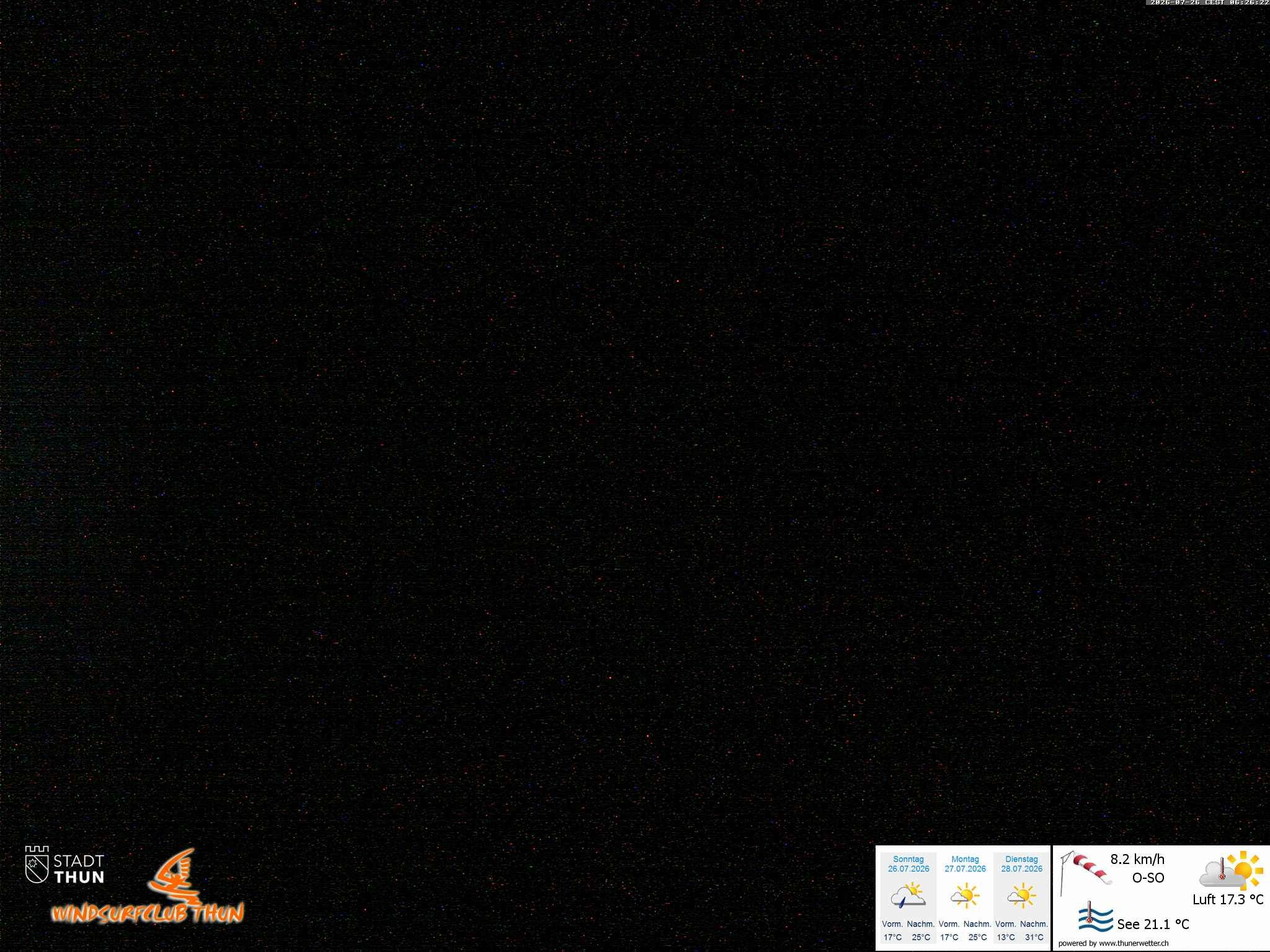 Thun: Webcam des WSCT vom Strandbad