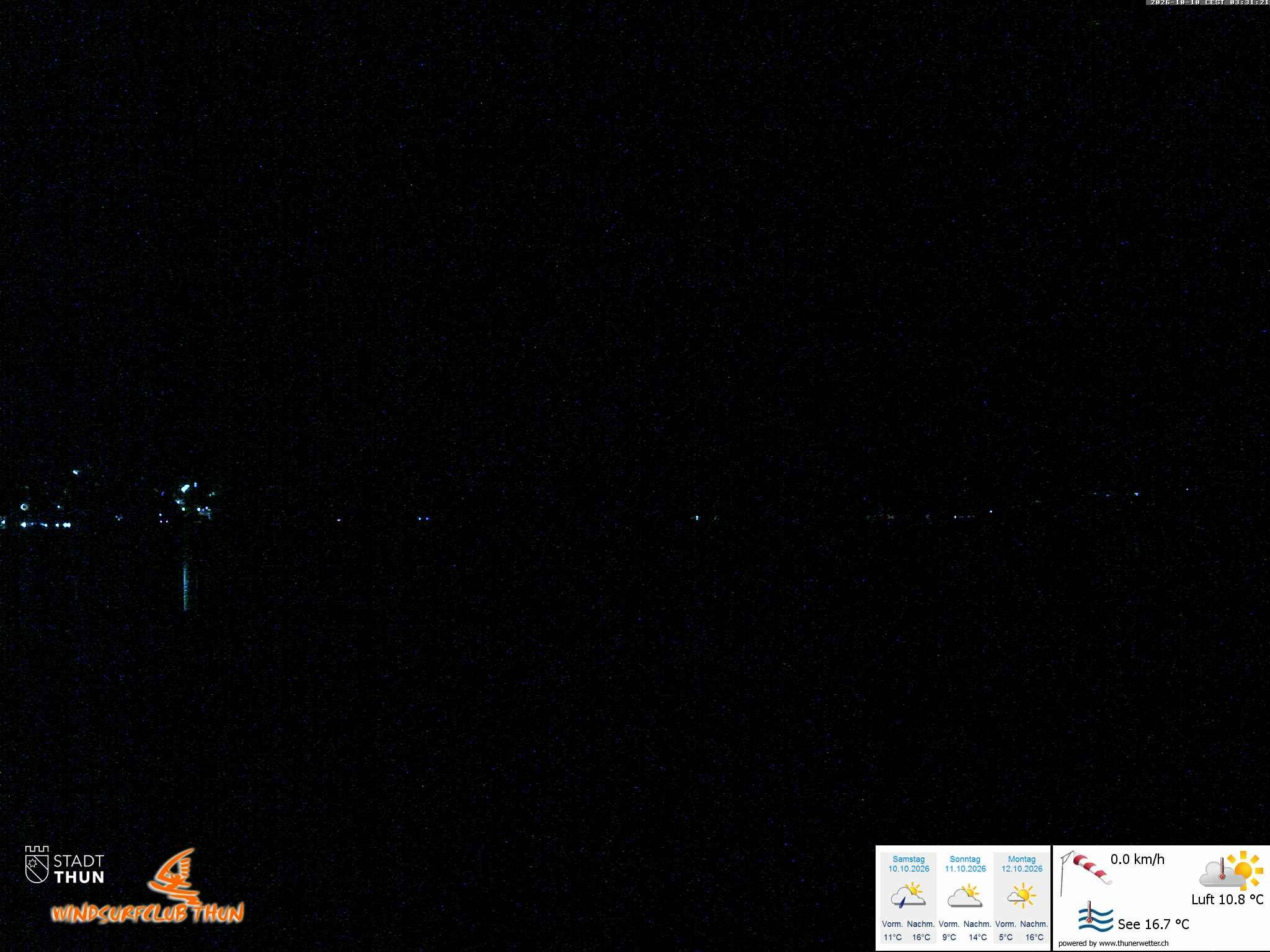 Thun: Webcam des WSCT vom Strandbad