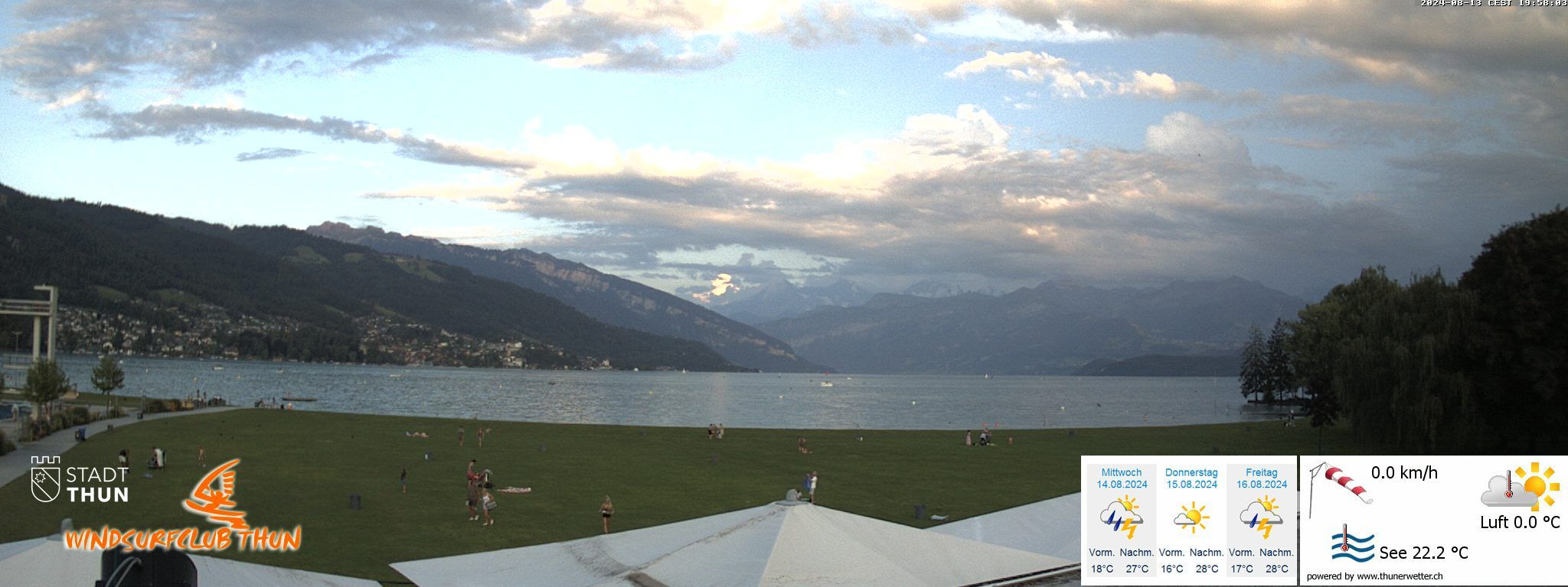 Thun: Webcam des WSCT vom Strandbad