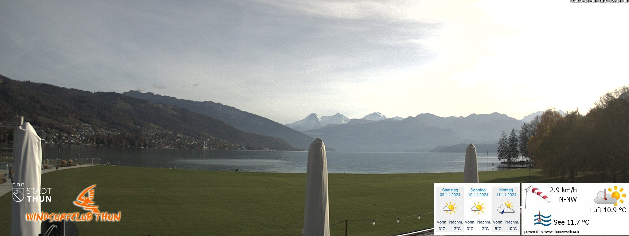 Thun: Webcam des WSCT vom Strandbad