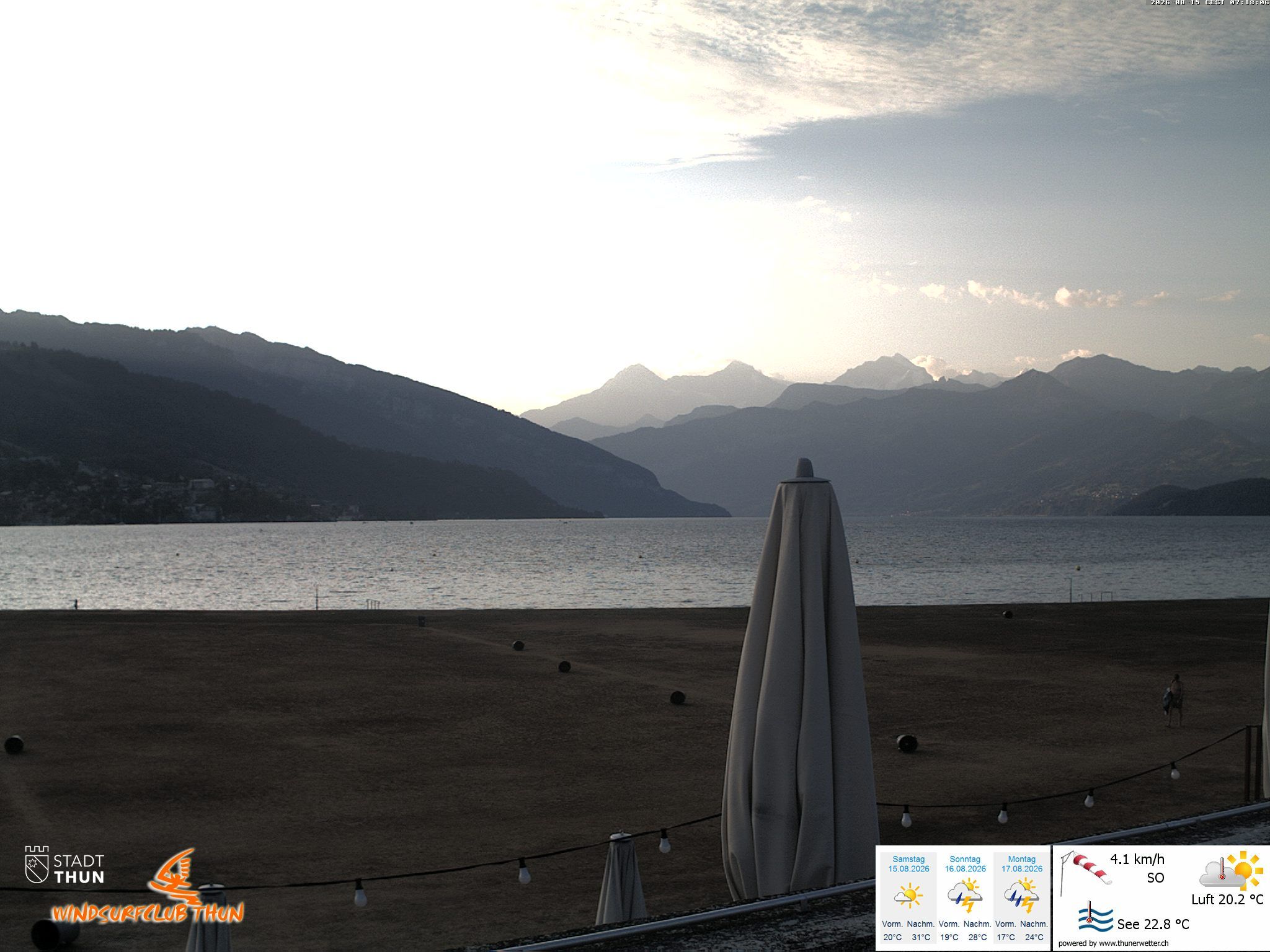 Thun: Webcam des WSCT vom Strandbad