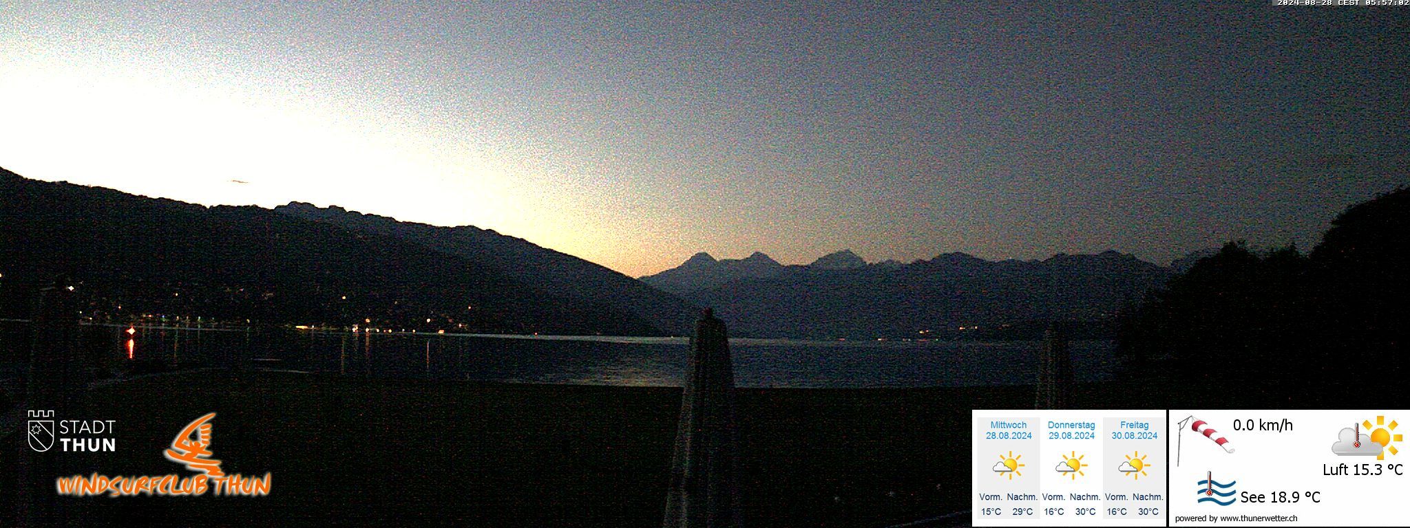 Thun: Webcam des WSCT vom Strandbad