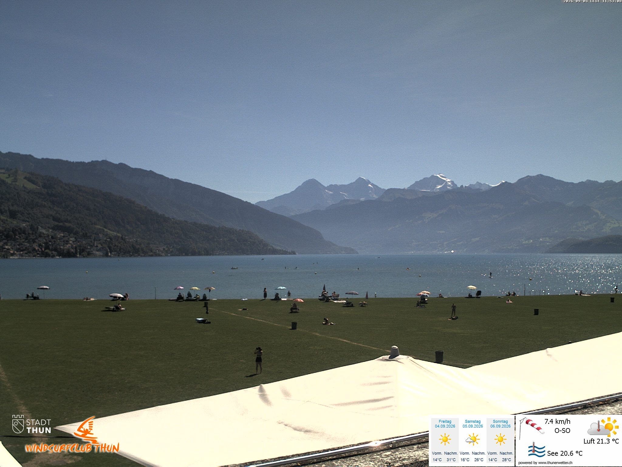 Thun: Webcam des WSCT vom Strandbad