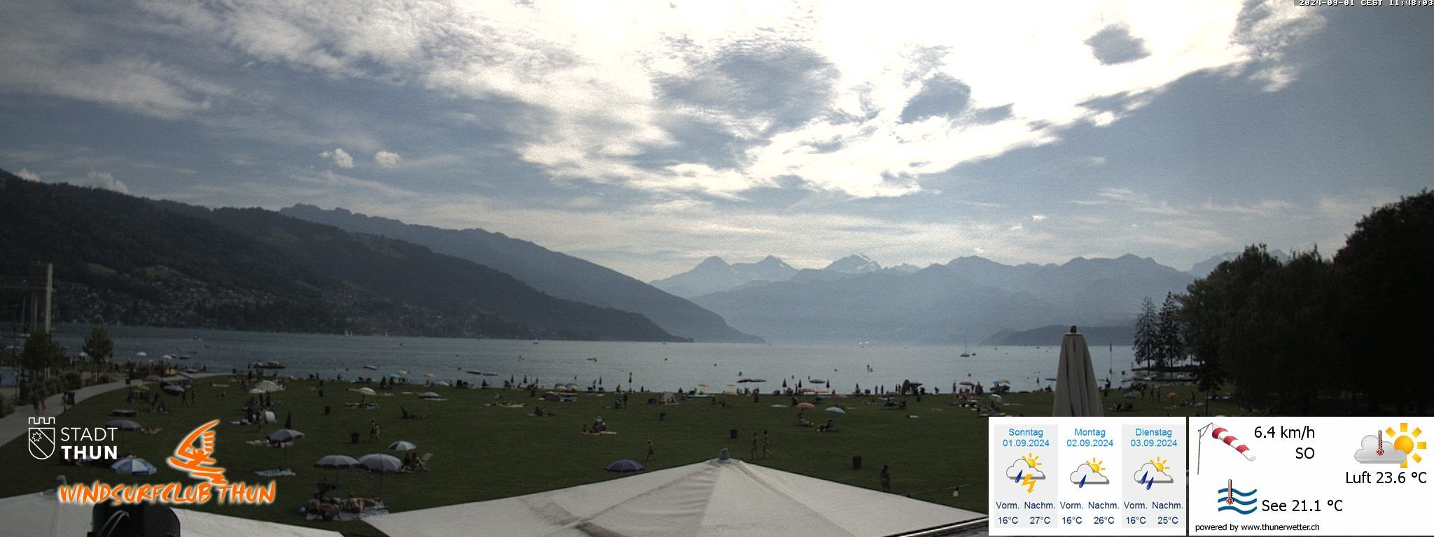 Thun: Webcam des WSCT vom Strandbad