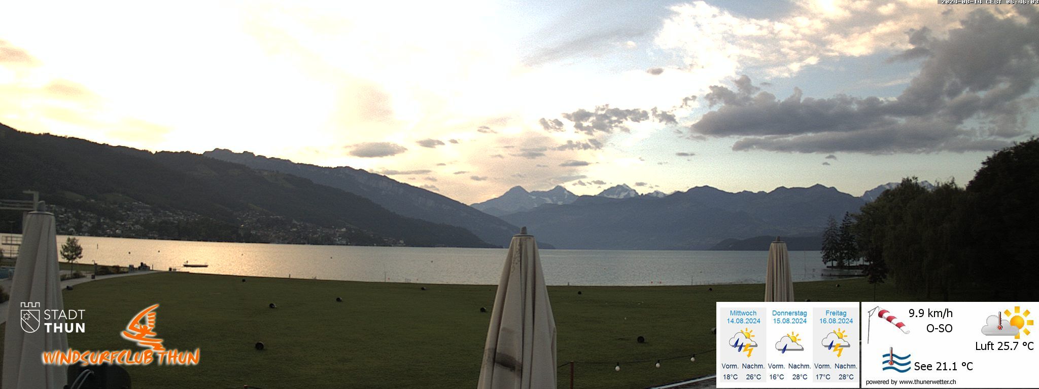 Thun: Webcam des WSCT vom Strandbad