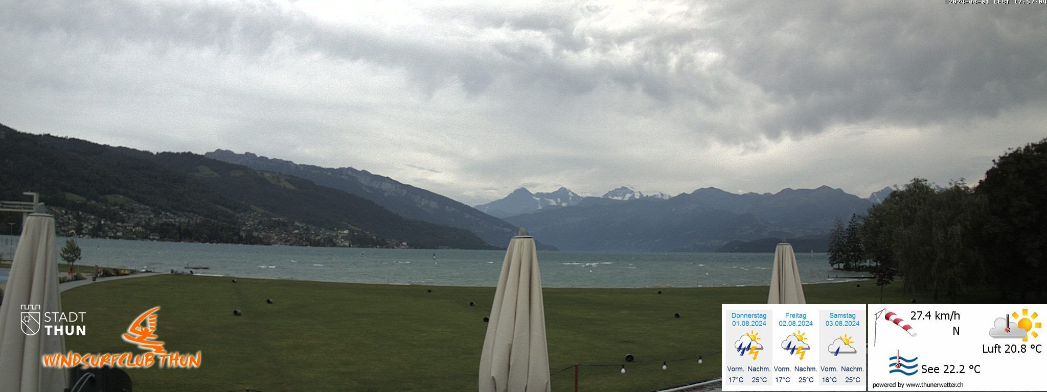 Thun: Webcam des WSCT vom Strandbad