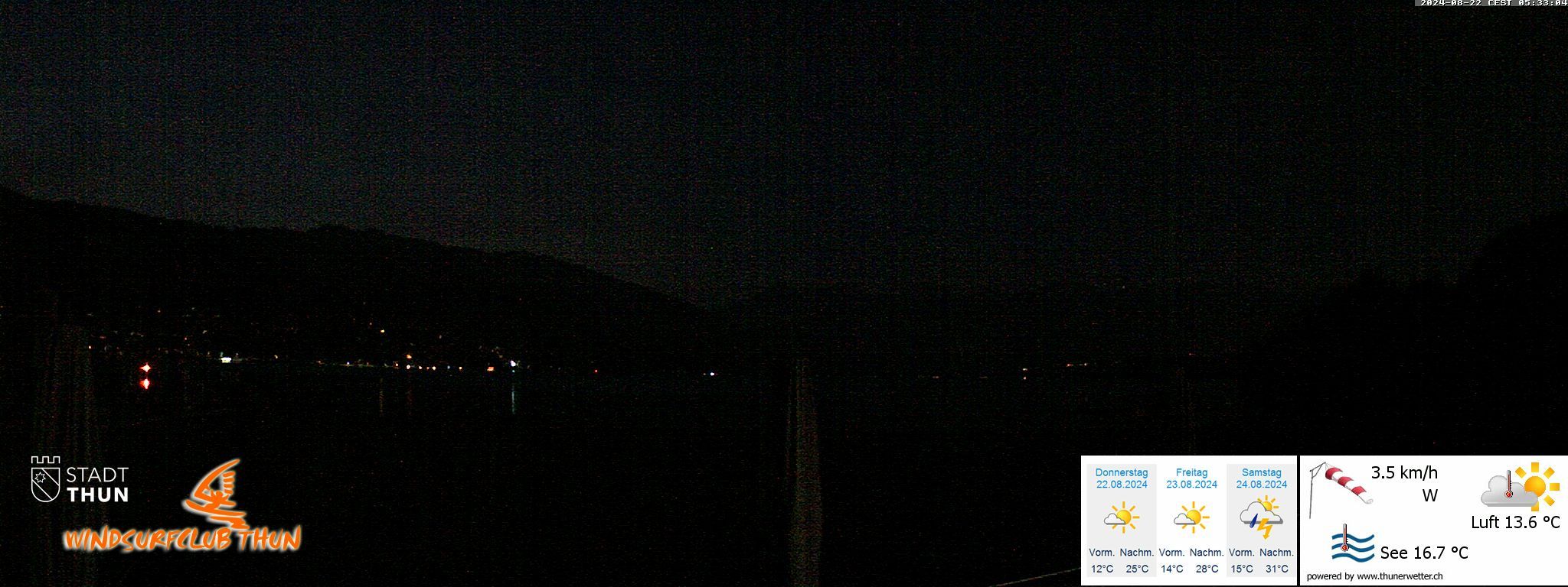 Thun: Webcam des WSCT vom Strandbad