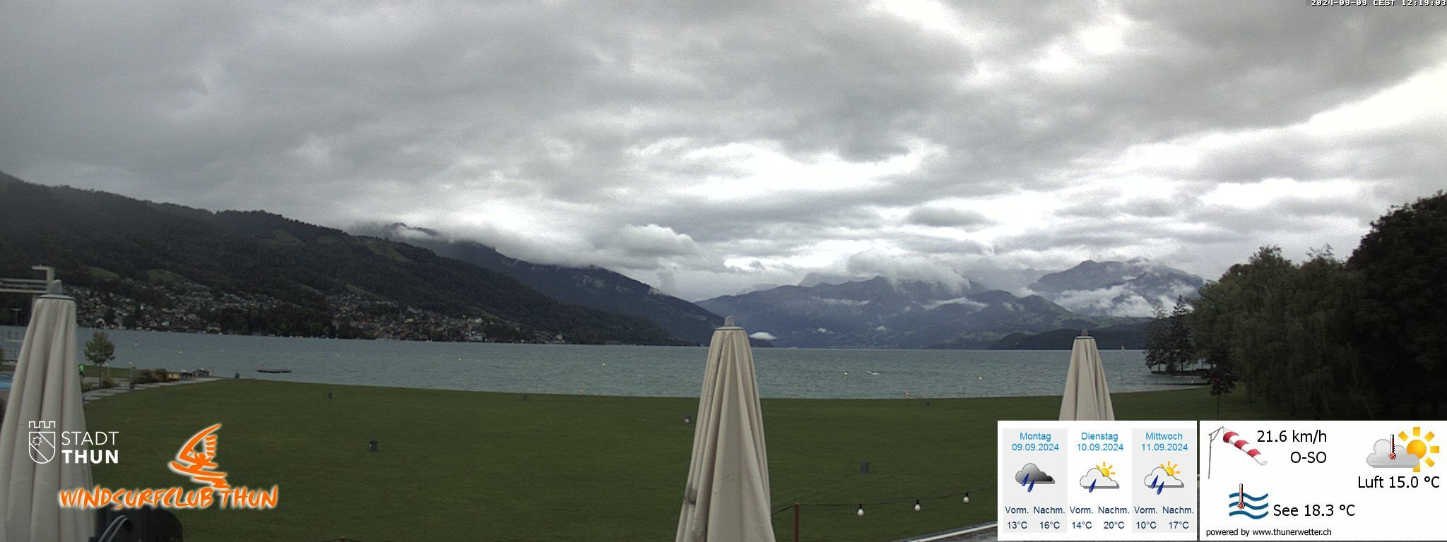 Thun: Webcam des WSCT vom Strandbad