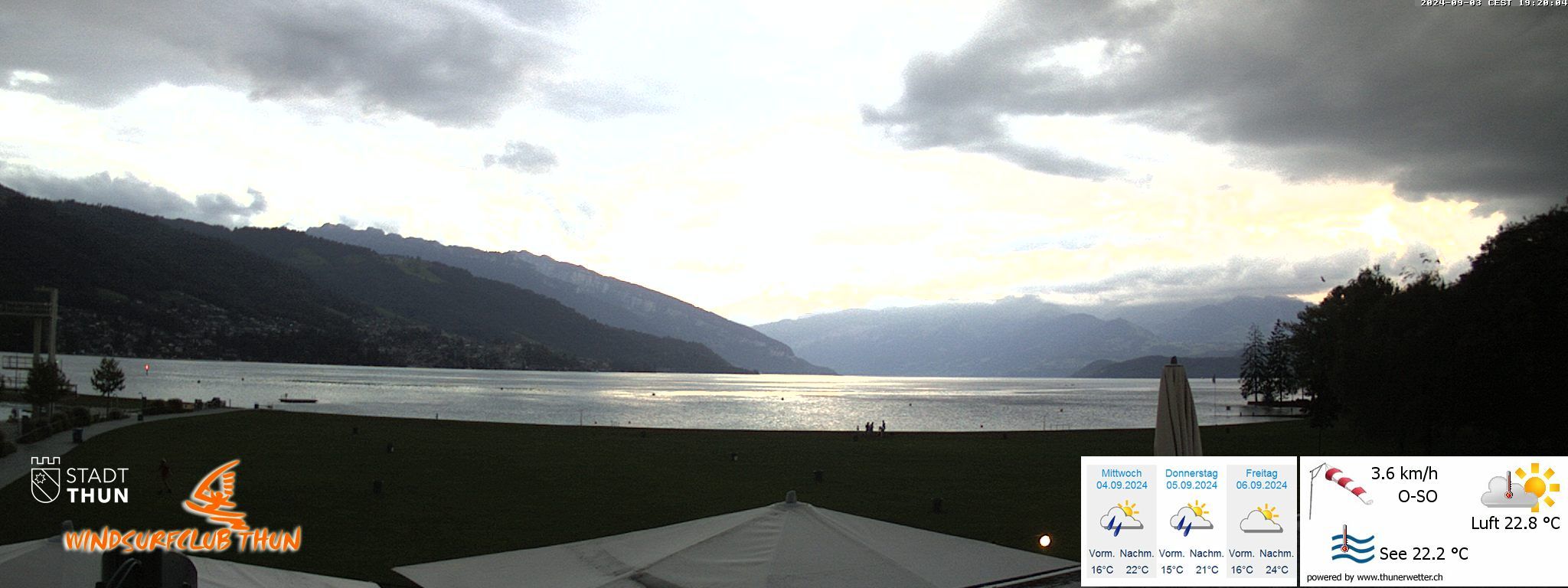 Thun: Webcam des WSCT vom Strandbad