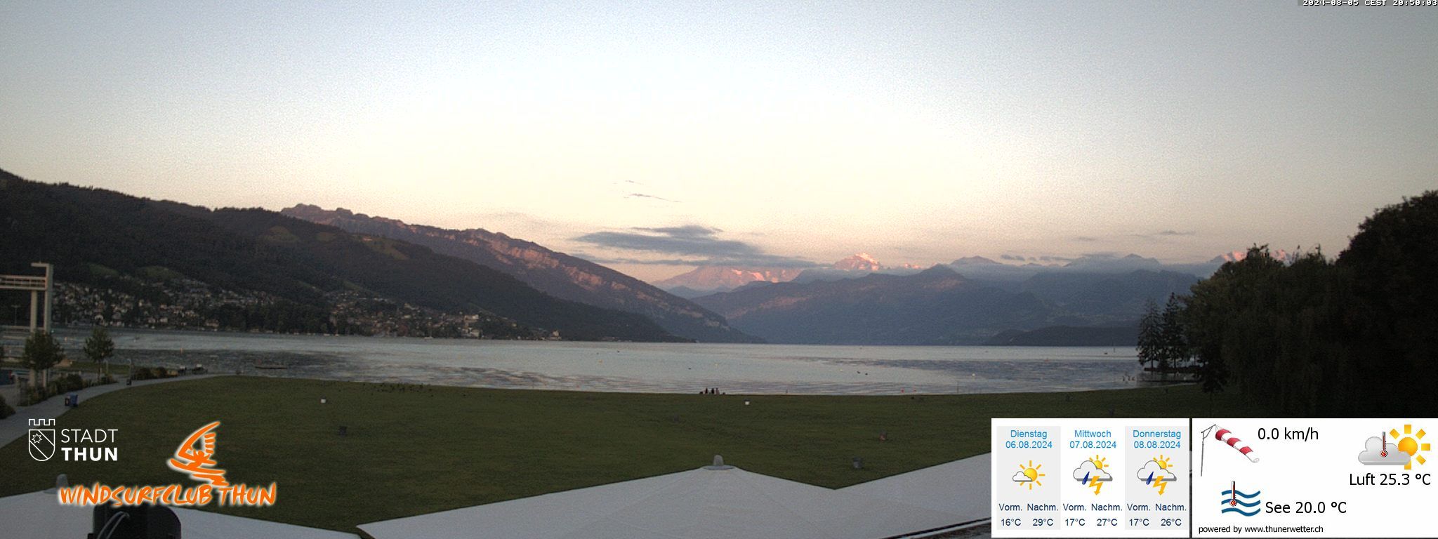 Thun: Webcam des WSCT vom Strandbad