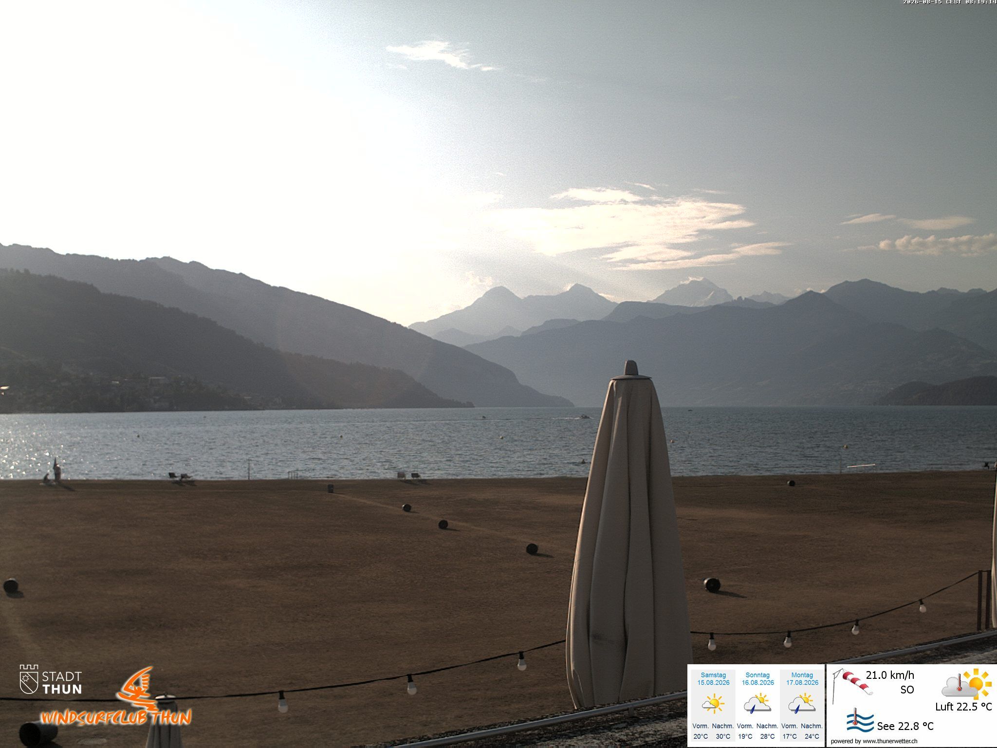 Thun: Webcam des WSCT vom Strandbad