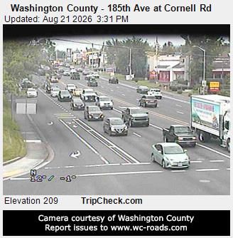 Traffic Cam Hillsboro: Washington County - 185th Ave at Cornell Rd