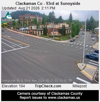 Traffic Cam Rivergrove: Clackamas Co - 93rd at Sunnyside