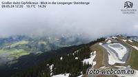 Dernière vue de jour à partir de Schwarzleo: Großer Asitz Gipfelkreuz − Blick in die Leoganger Steinberge
