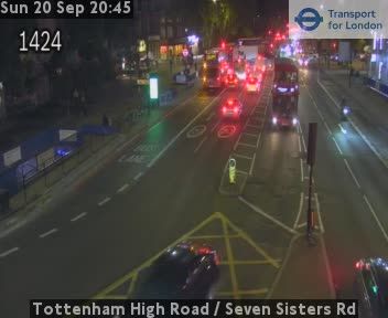 Traffic Cam London Borough of Haringey: Tottenham High Road - Seven Sisters Rd
