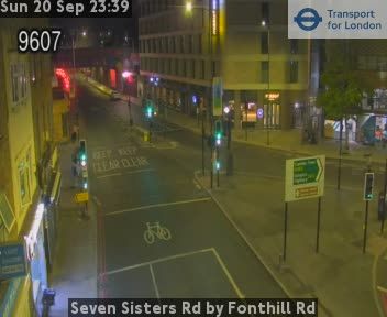 Traffic Cam North Cheam: Seven Sisters Rd by Fonthill Rd